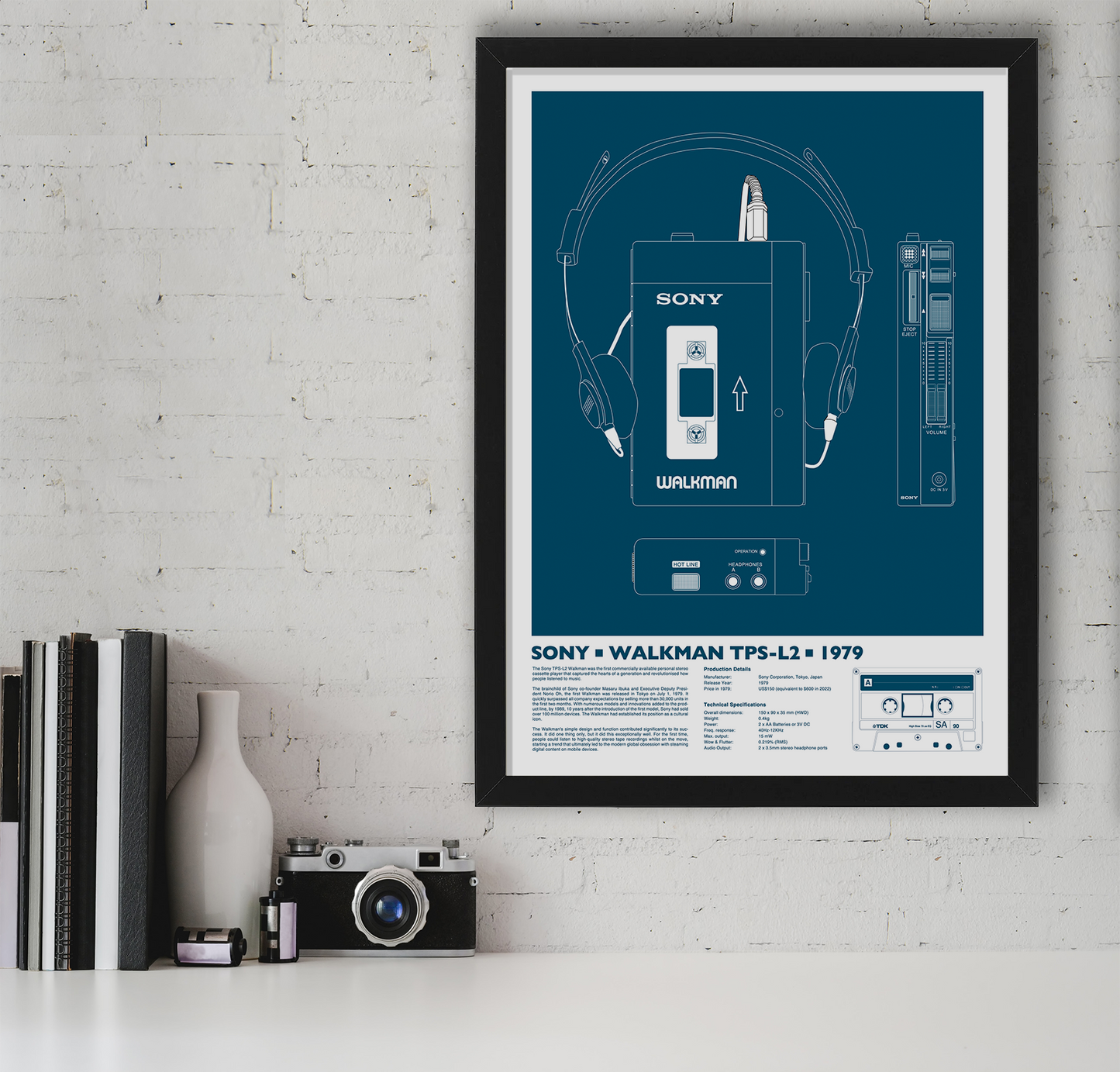 Sony Walkman - Limited Edition Print - Blue Edition