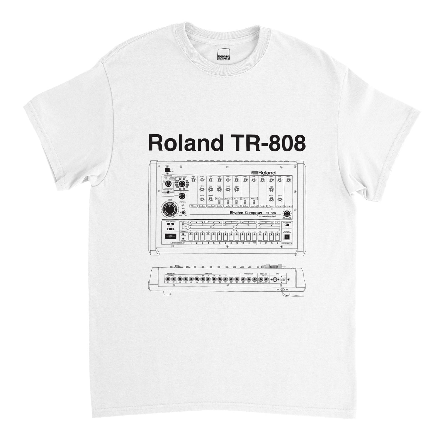 Roland TR-808 [Mono] Heavyweight Unisex Crewneck T-shirt